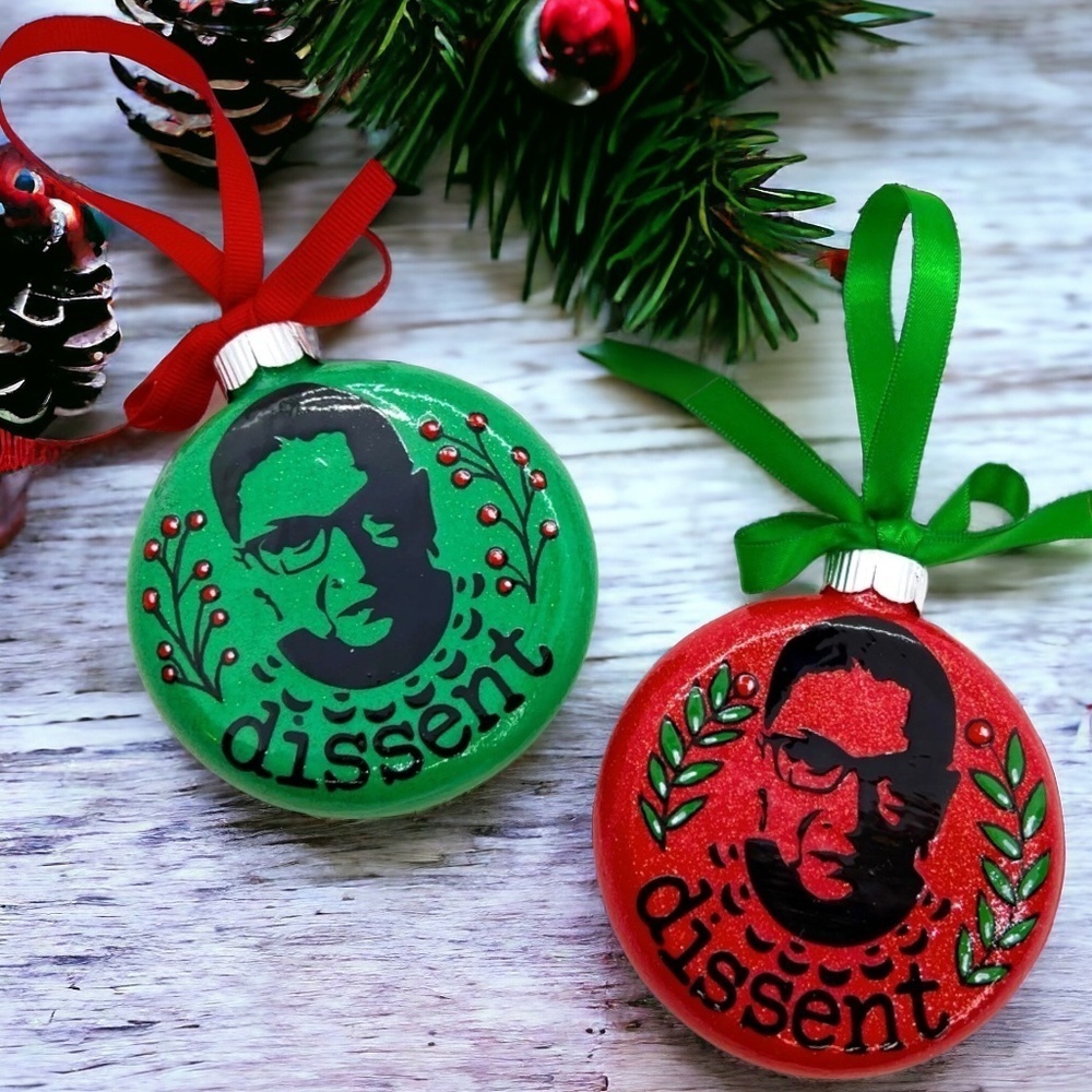 RBG Dissent Christmas Ornament - Personalized Tribute to Equality & Strength!